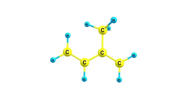 在白色上分离的甘油分子结构 — 图库照片