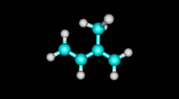 블랙에 분리된 글리세롤 분자 구조 — 스톡 사진