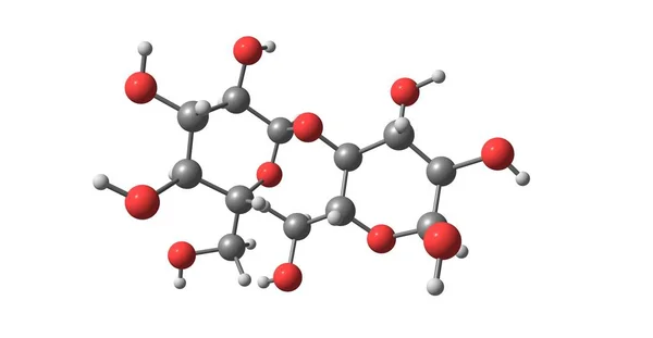 Stärkelse molekylstruktur isolerad på vitt — Stockfoto