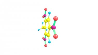 Dönen TNT trinitrotoluene molekül