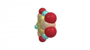 Dönen TNT trinitrotoluene molekül