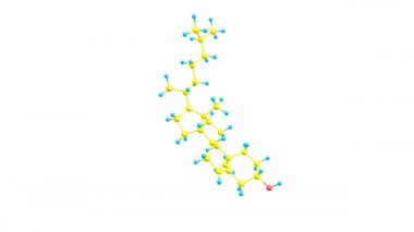 İzole dönen kolesterol molekül