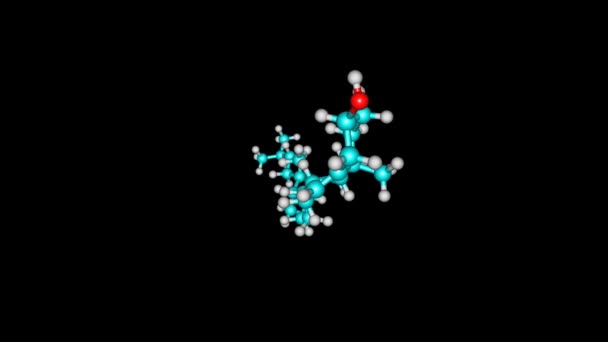 Izolovaná Molekula Cholesterolu — Stock video