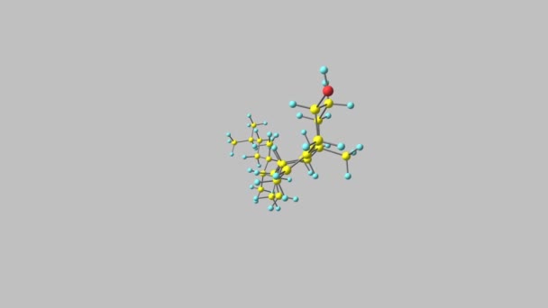 分离的旋转胆固醇分子 — 图库视频影像