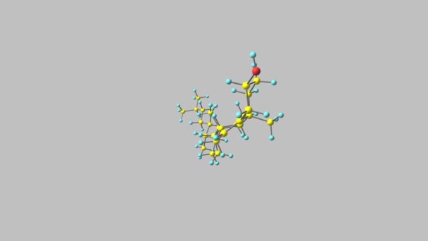 Geïsoleerd Roterende Cholesterole Molecule — Stockvideo