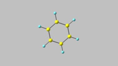 Dönen izole benzen molekül video 