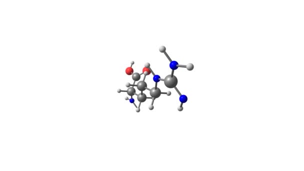 Molécula Isolada Rotativa Aminoácido Arginina — Vídeo de Stock