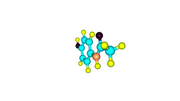 Roterende Paracetamol Drug Molecuul Video — Stockvideo