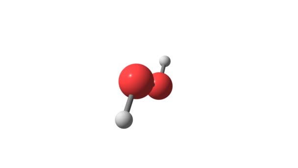 Molécula Peróxido Hidrogênio Vídeo Rotativo — Vídeo de Stock
