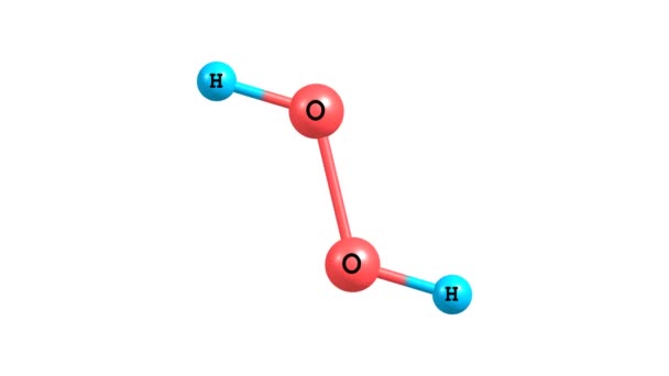 過酸化水素分子回転ビデオ — ストック動画