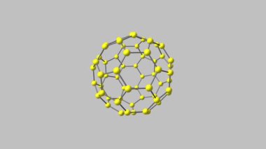 Fullerene C60 molekülü izole rotasyon