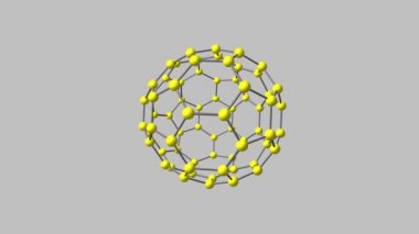 Fullerene C70 molekülü izole rotasyon