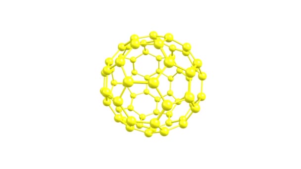 Fullerene C70 Molécula Rotación Aislada — Vídeo de stock