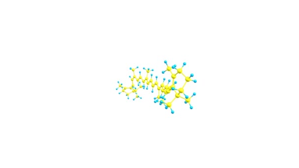 Carotene Molecular Structure Rotating Video — Stock Video