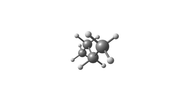 Vídeo Giratorio Molécula Gas Butano — Vídeos de Stock