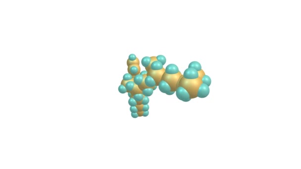 ビタミンK1分子ビデオの回転 — ストック動画