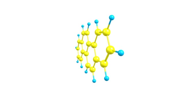 Rotating Chrysene Molecular Structure Video — Stock Video