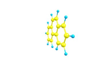 Dönen fenantrenmoleküler yapı videosu