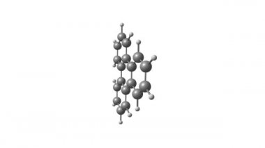 Dönen triphenilen moleküler yapı videosu
