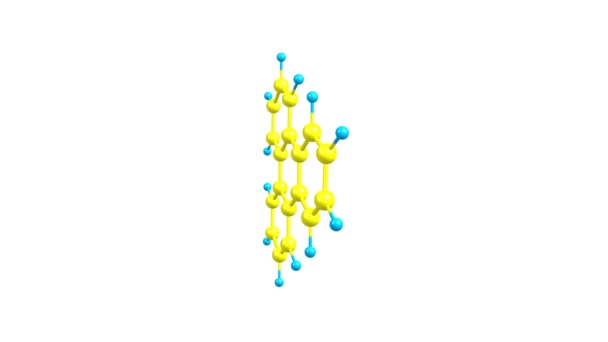 Rotativa Trifenileno Estrutura Molecular Vídeo — Vídeo de Stock