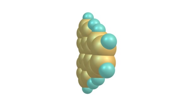 Rotativa Trifenileno Estrutura Molecular Vídeo — Vídeo de Stock