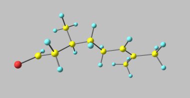 Citronellal moleküler yapısı gri üzerine izole edildi