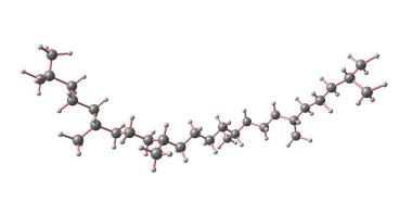 Squalane is a hydrocarbon derived by hydrogenation of squalene. 3d illustration clipart