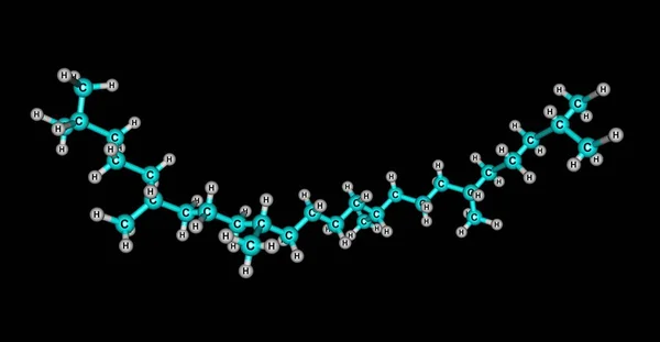 角质烃是由角质烯加氢生成的一种烃类 3D说明 — 图库照片