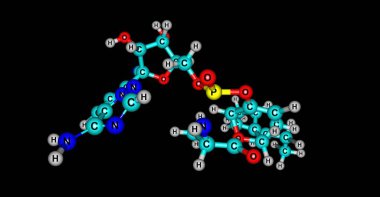 Tanik asit belirli bir tanin türüdür, bir çeşit polifenol. Zayıf asidi yapıdaki sayısız fenol grubundan kaynaklanıyor. 3d illüstrasyon