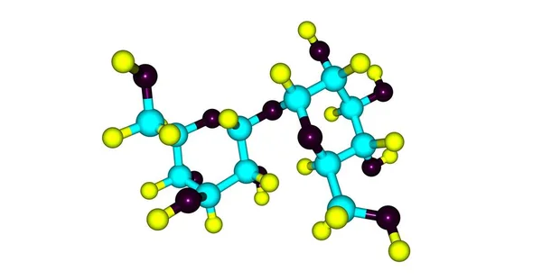 トレハロース Trehalose グルコースの2分子からなる糖である マイケスやトレマロースとも呼ばれる 3Dイラスト — ストック写真