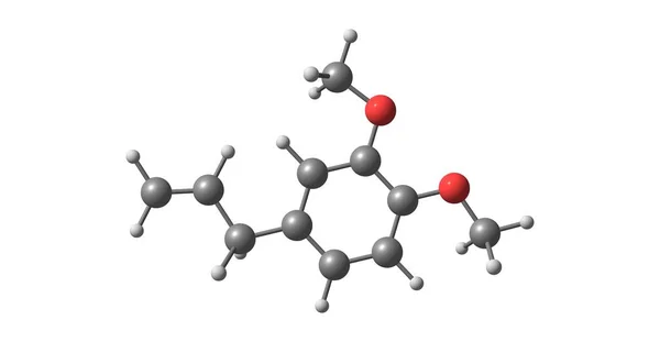 Methyl Eugenol Allylveratrol Natural Chemical Compound Classified Phenylpropene Type Phenylpropanoid — Stock Photo, Image