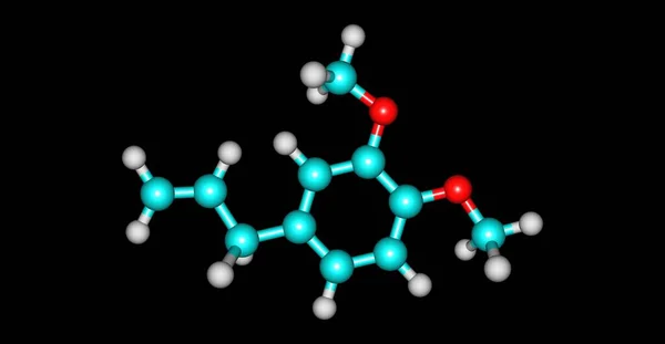 Μεθυλευγενόλη Αλλυλοβερατρόλη Είναι Μια Φυσική Χημική Ένωση Που Ταξινομείται Φαινυλοπροπένιο — Φωτογραφία Αρχείου