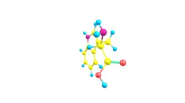 Tryptophan amino asit beyaz üzerinde dönen video