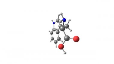 Tryptophan amino asit beyaz üzerinde dönen video