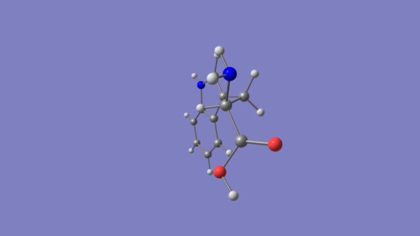 Vidéo Rotative Molécule Acide Aminé Tryptophane — Video