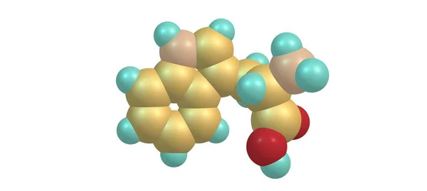 Tryptofan Eller Trp Alfa Aminosyra Som Används Biosyntesen Proteiner Illustration — Stockfoto