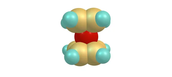 Ферроцен Металлоорганическое Соединение Молекула Состоит Двух Циклопентадиенильных Колец Связанных Противоположных Лицензионные Стоковые Фото