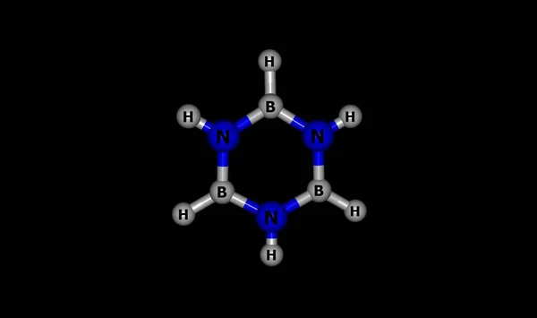Borazine or borazole is a polar inorganic compound with the chemical formula B3H6N3. 3d illustration