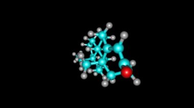 Progestojen molekülü dönen video Full HD