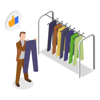 Üç boyutlu Isometric Flat Vektör Geri Dönüşüm ve Bağış Yapımı, Hayır Kurumu 'na Kıyafet Bağışlama. Madde 2