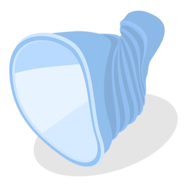 3D Isometric Plastik Atık, Çevresel Kirlilik Düz Vektör Kümesi. Madde 9