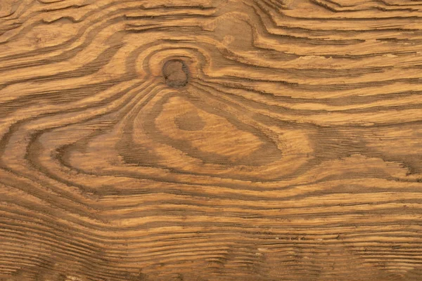 Brushed pine texture painted with brown stain under the nut. — Stock Photo, Image