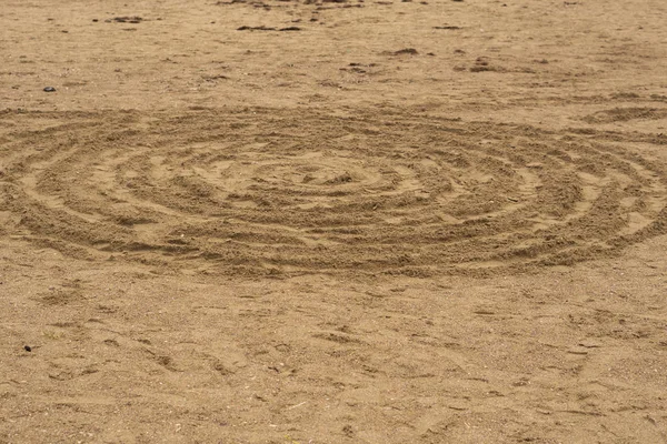 Circle Patterns Sand — Stock Photo, Image