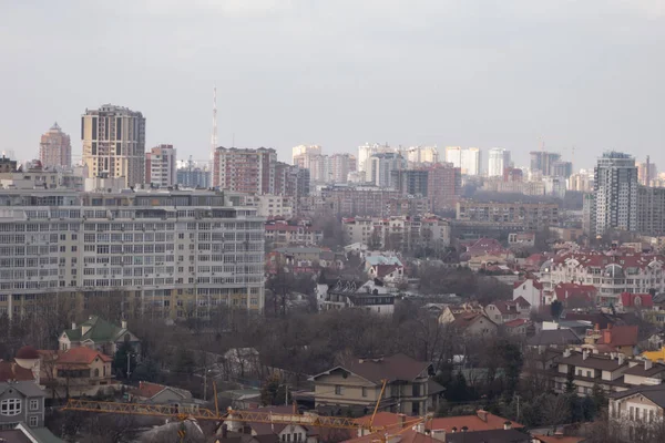 Weergave Van Grote Stad Van Een Hoogte — Stockfoto