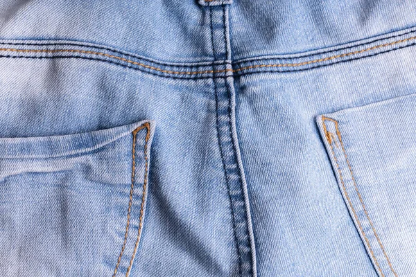 Denim azul. Tecido de algodão, jeans. Fundo vintage criativo. P — Fotografia de Stock