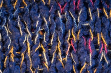 Doku örme kumaş. Farklı renk yar yapılmış sıcak kazak