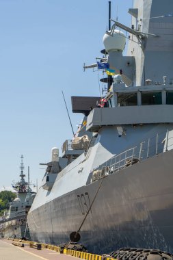 Ukrayna'daki NATO savaş gemileri. Nato deniz kuvvetleri Odessa limanında. Odessa. Ukrayna. 201.07.07.