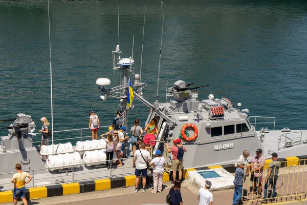 Okręty wojenne NATO na Ukrainie. Siły morskie NATO w porcie Odessy. Odessa. Ukraina. 201.07.07. — Zdjęcie stockowe