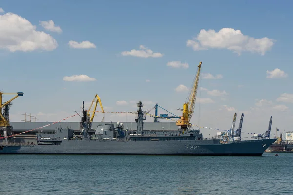 Navios de guerra da NATO na Ucrânia. Forças navais da OTAN no porto de Odessa. Odessa. Ucrânia. 201.07.07 . — Fotografia de Stock