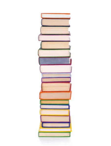 Beyaz izole kitap, büyük bir yığın